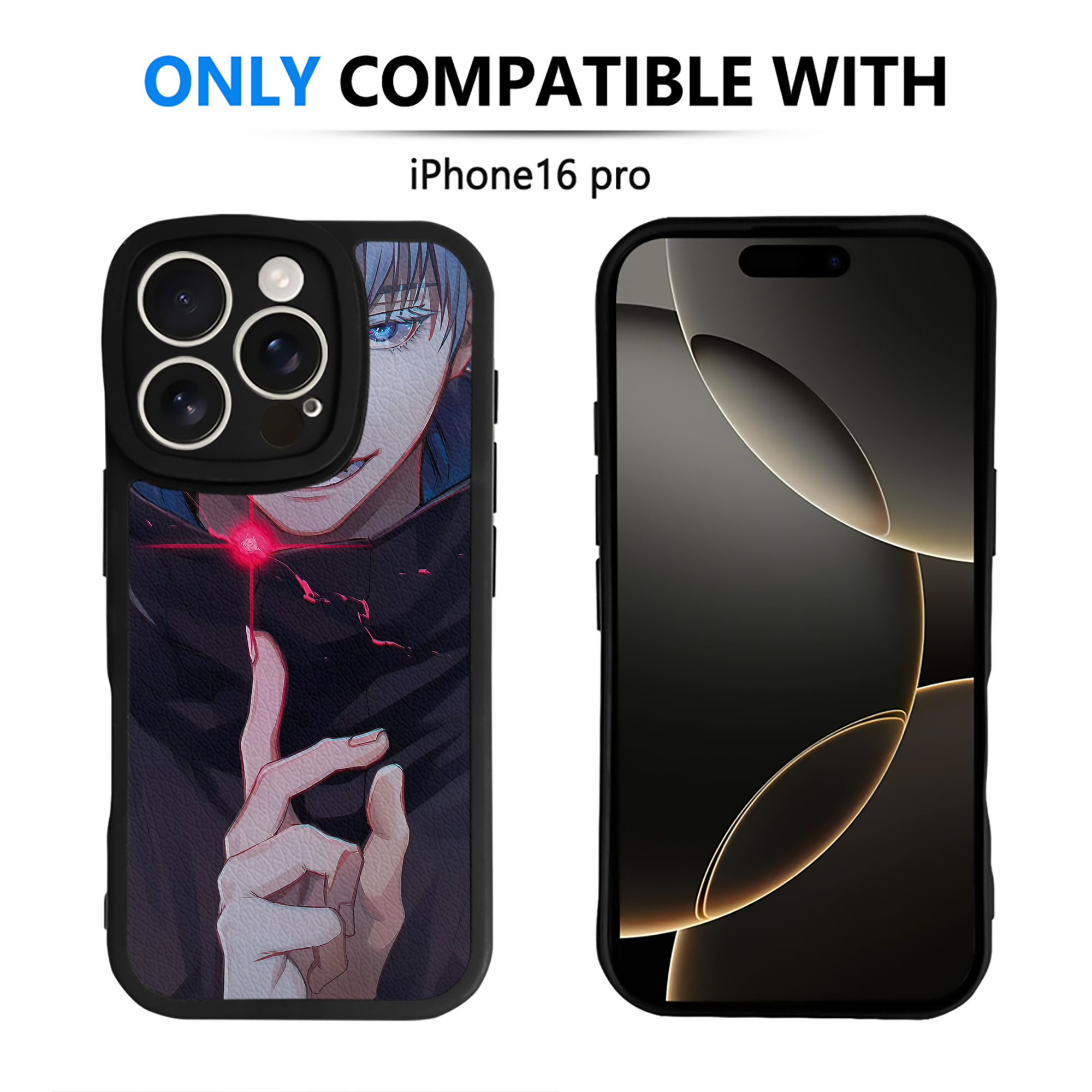 （画像用） 呪術廻戦 Jujutsu Kaisen 【iPhone 16シリーズ対応】シリコンスマホケース（レザー調） 材質：シリコン